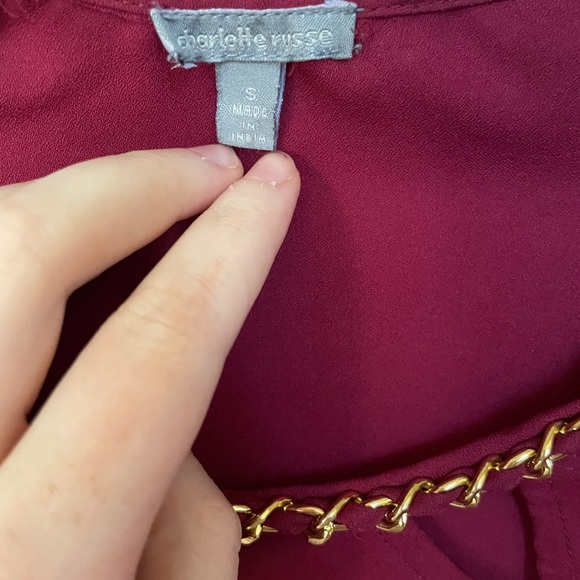 Burgundy blouse - Picture 7 of 8